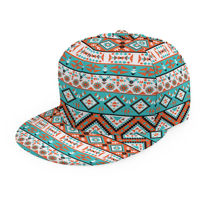 Navajo Geometric Pattern Print Snapback Cap