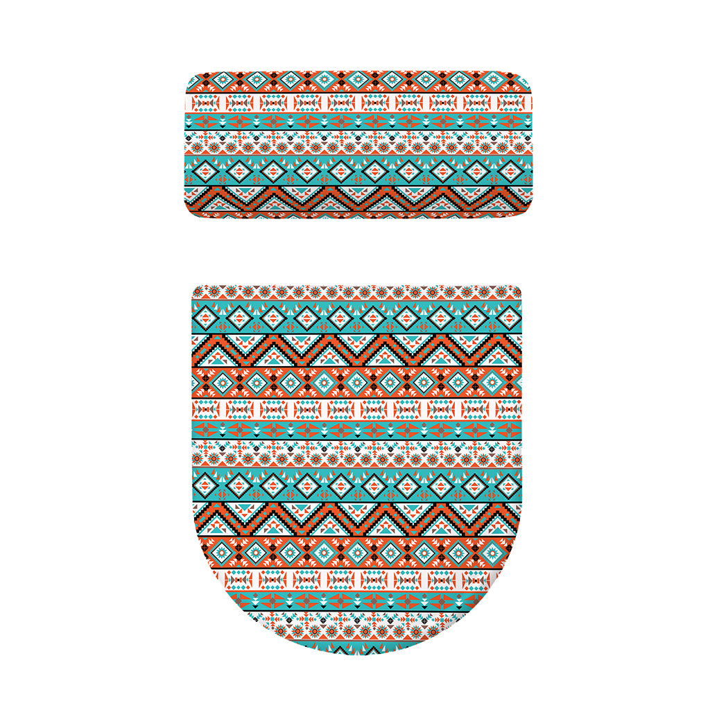 Navajo Geometric Pattern Print Toilet Lid And Tank Cover Set