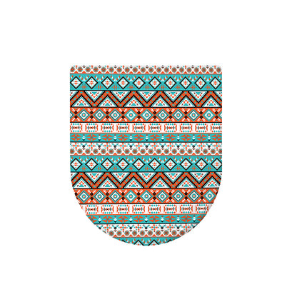 Navajo Geometric Pattern Print Toilet Lid Cover