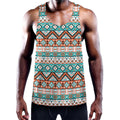 Navajo Geometric Pattern Print Men's Workout Tank Top