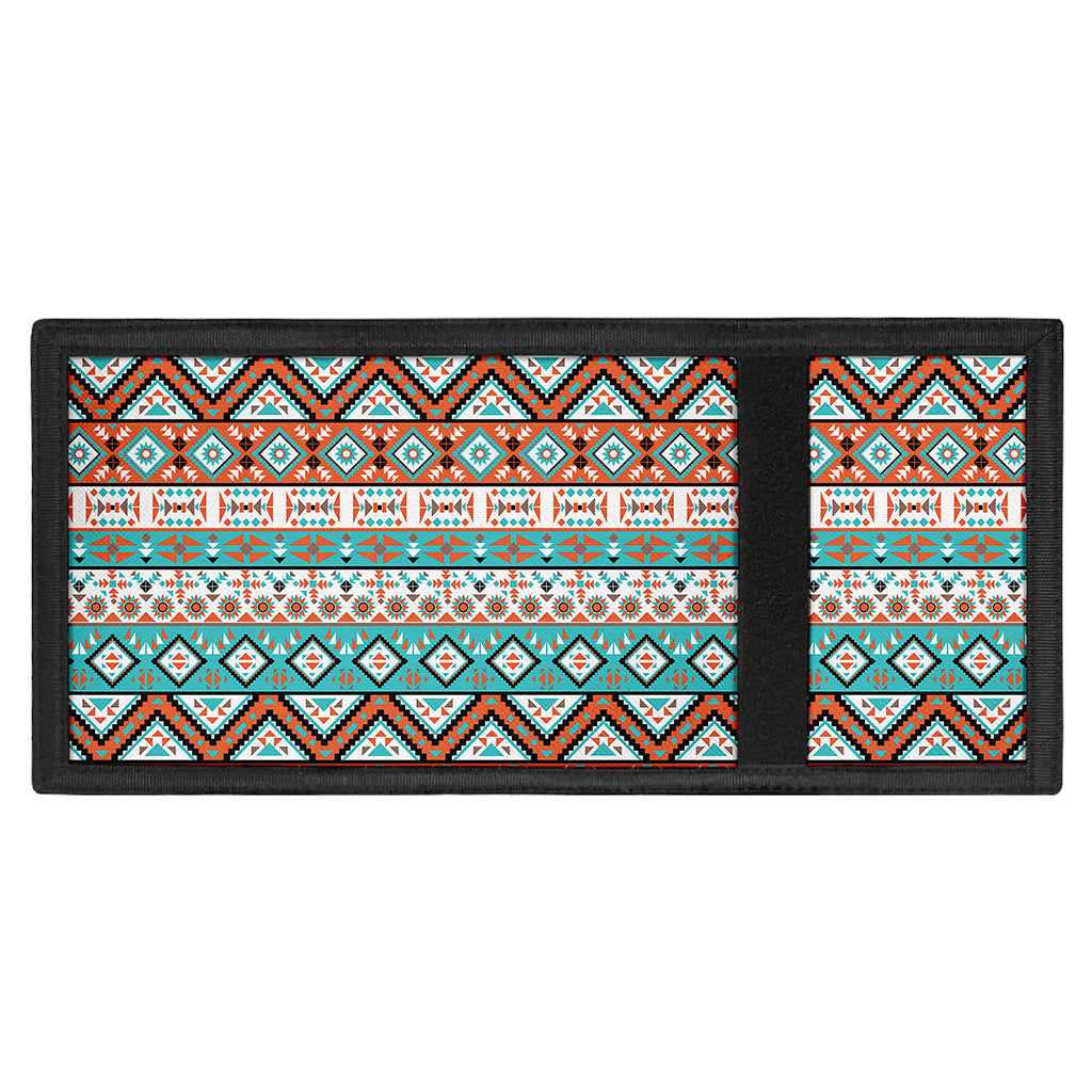 Navajo Geometric Pattern Print Trifold Wallet