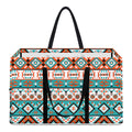 Navajo Geometric Pattern Print Utility Tote Bag