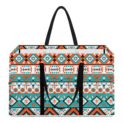Navajo Geometric Pattern Print Utility Tote Bag