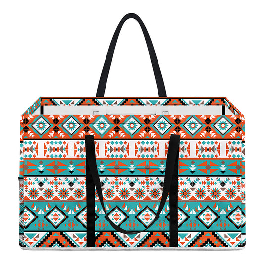 Navajo Geometric Pattern Print Utility Tote Bag