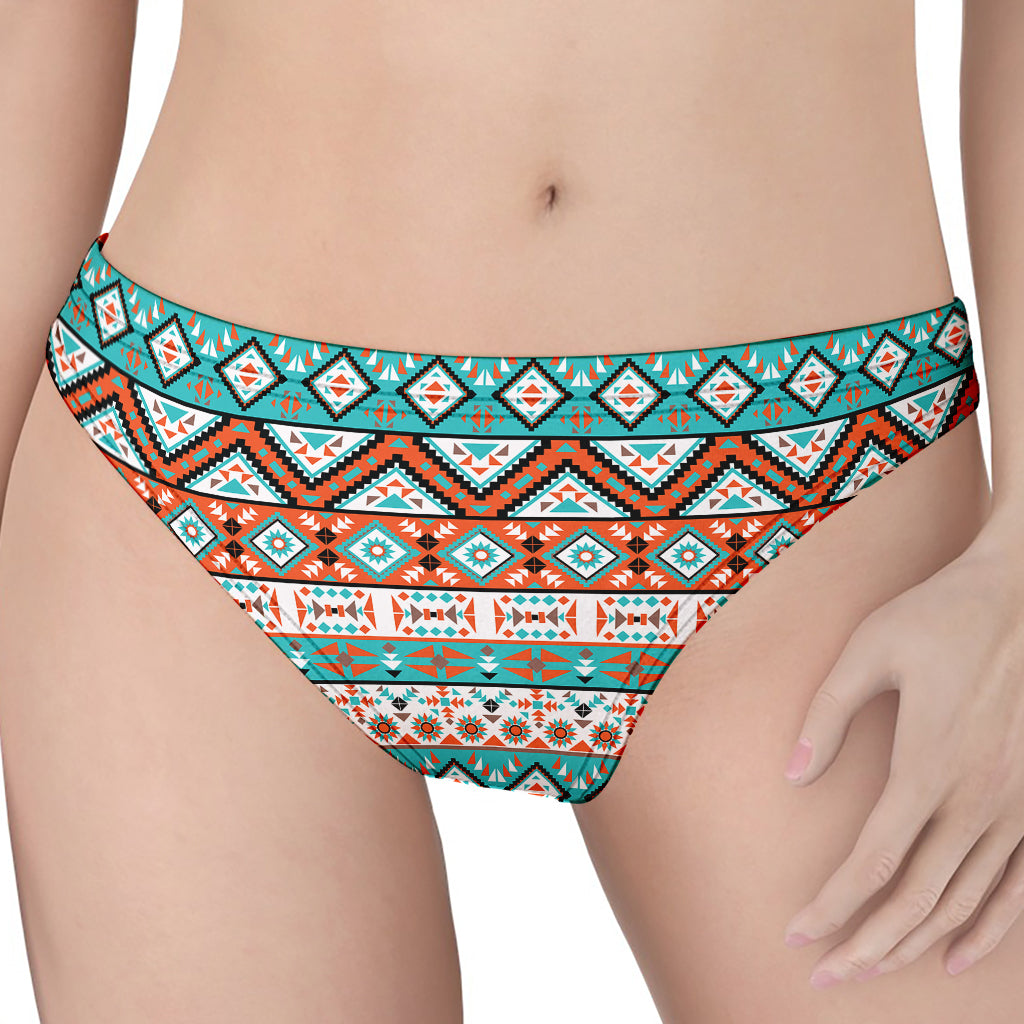 Navajo Geometric Pattern Print Women's Thong