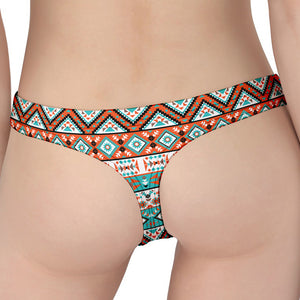 Navajo Geometric Pattern Print Women's Thong