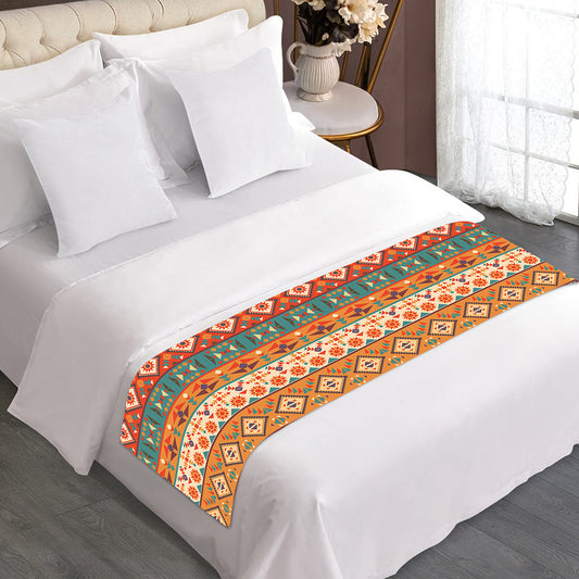 Navajo Native Pattern Print Bed Runner