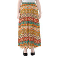 Navajo Native Pattern Print Chiffon Maxi Skirt