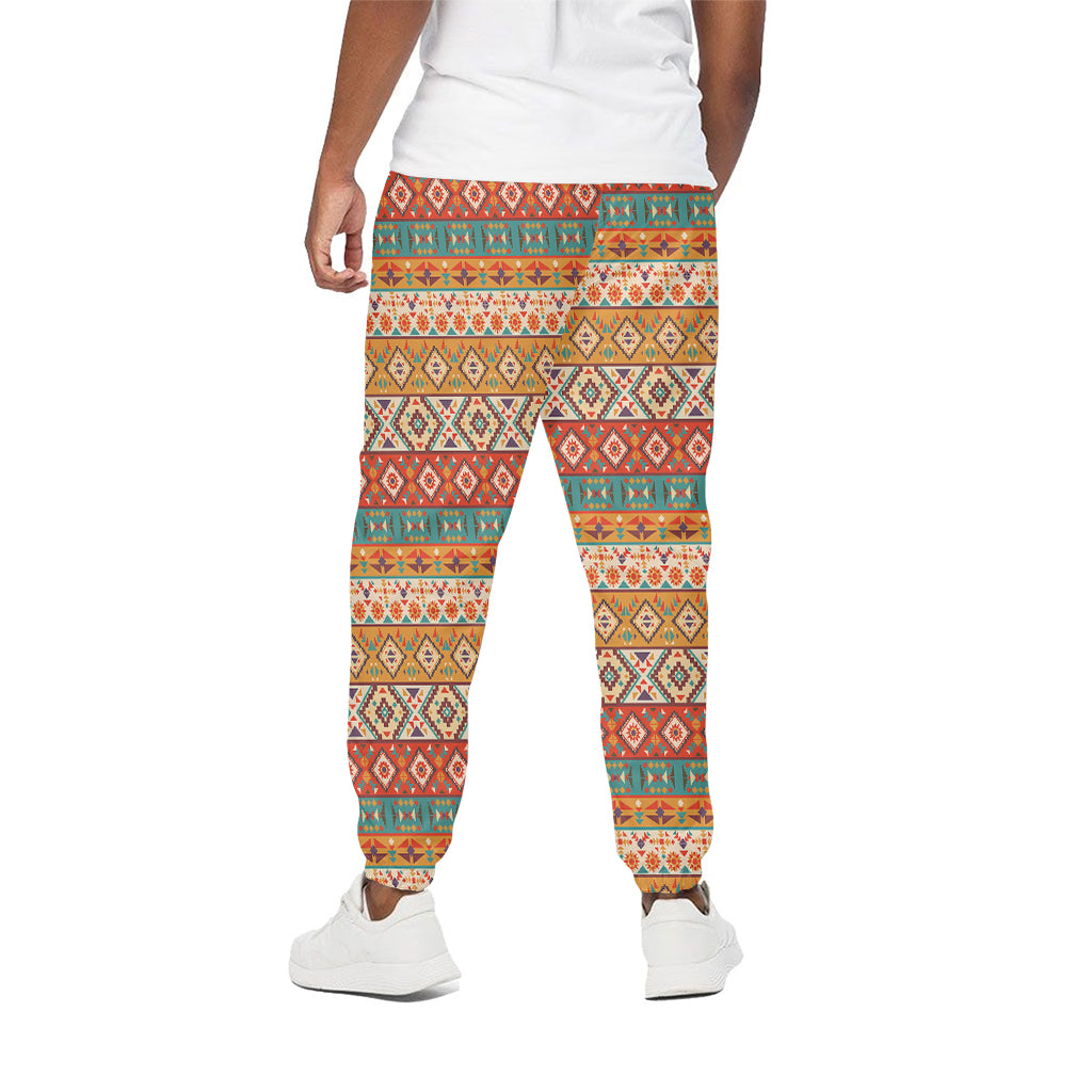 Navajo Native Pattern Print Cotton Pants