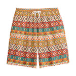Navajo Native Pattern Print Cotton Shorts