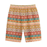 Navajo Native Pattern Print Cotton Shorts