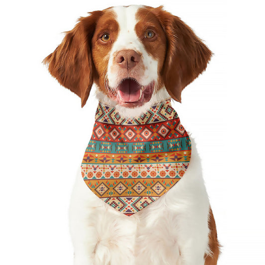 Navajo Native Pattern Print Dog Bandana