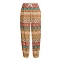 Navajo Native Pattern Print Fleece Lined Knit Pants