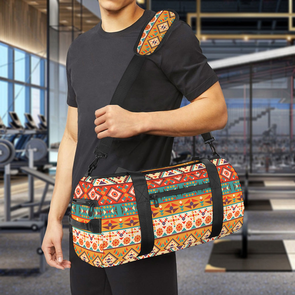 Navajo Native Pattern Print Gym Bag