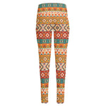 Navajo Native Pattern Print High-Waisted Pocket Leggings