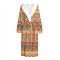 Navajo Native Pattern Print Hooded Bathrobe