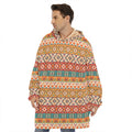 Navajo Native Pattern Print Hoodie Blanket