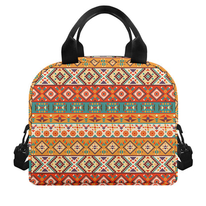 Navajo Native Pattern Print Insulated Lunch Bag