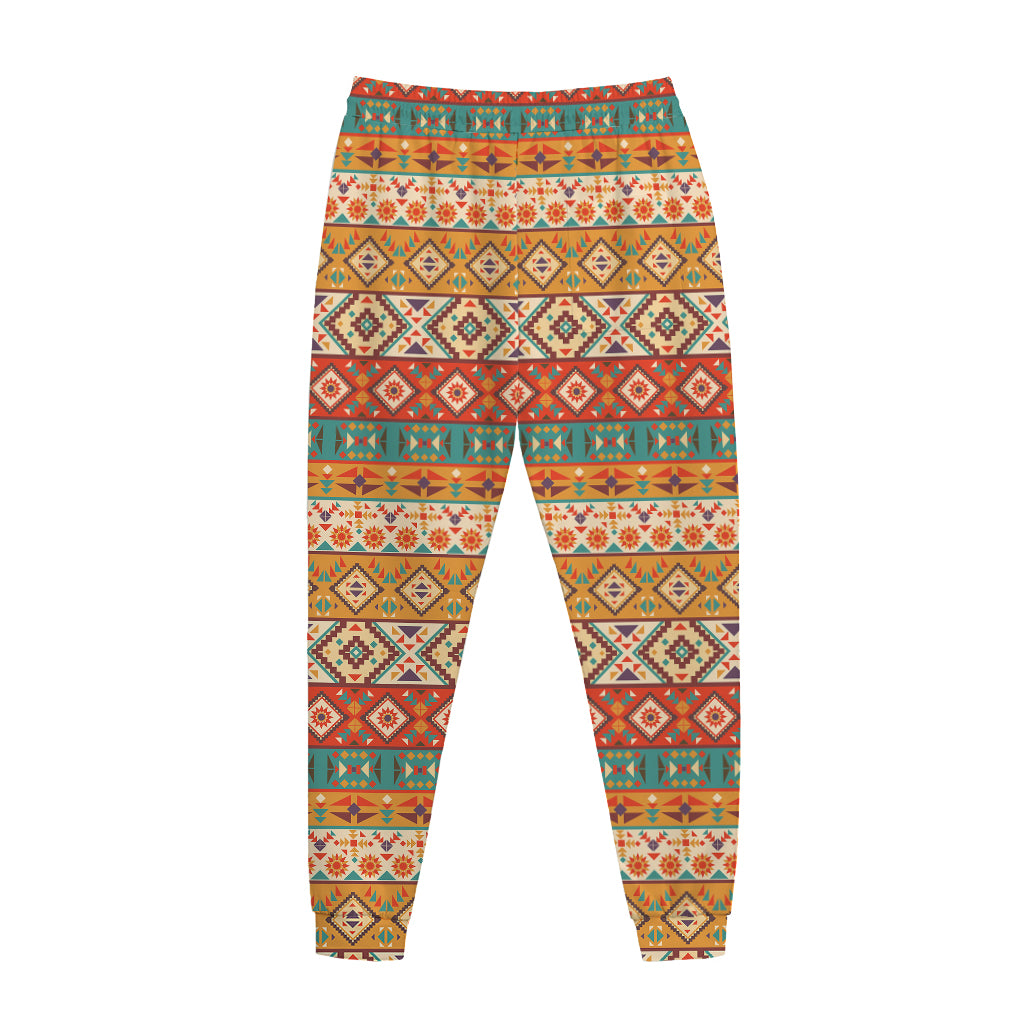 Navajo Native Pattern Print Jogger Pants
