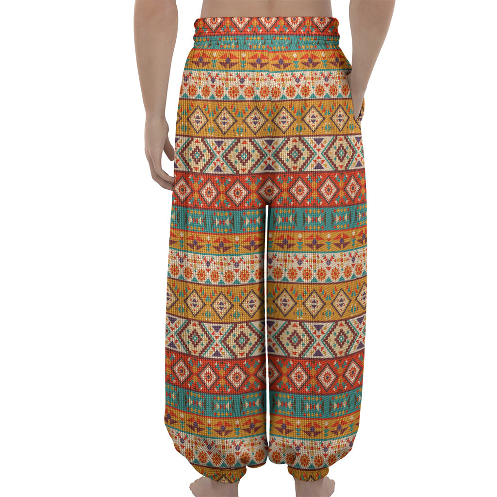 Navajo Native Pattern Print Lantern Pants