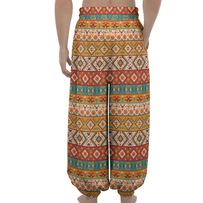 Navajo Native Pattern Print Lantern Pants