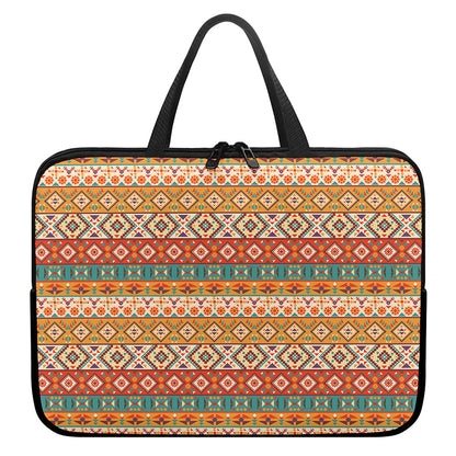 Navajo Native Pattern Print Laptop Sleeve With Handle