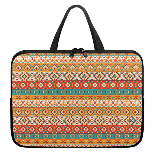 Navajo Native Pattern Print Laptop Sleeve With Handle