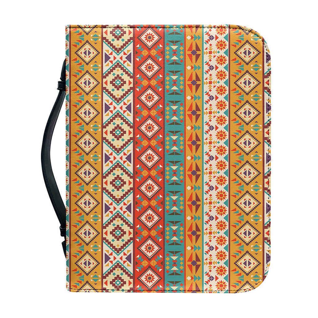 Navajo Native Pattern Print Leather Bible Cover