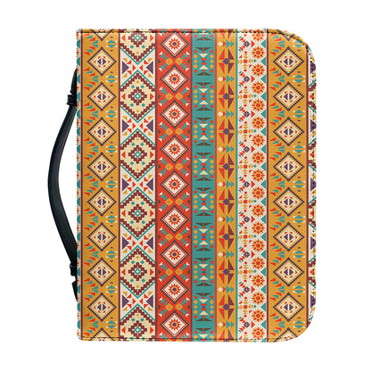 Navajo Native Pattern Print Leather Bible Cover