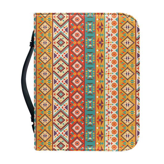 Navajo Native Pattern Print Leather Bible Cover