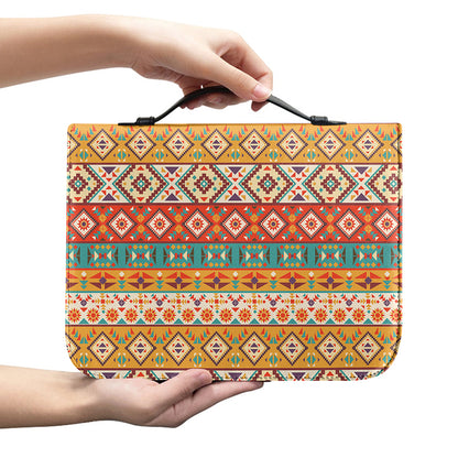 Navajo Native Pattern Print Leather Bible Cover