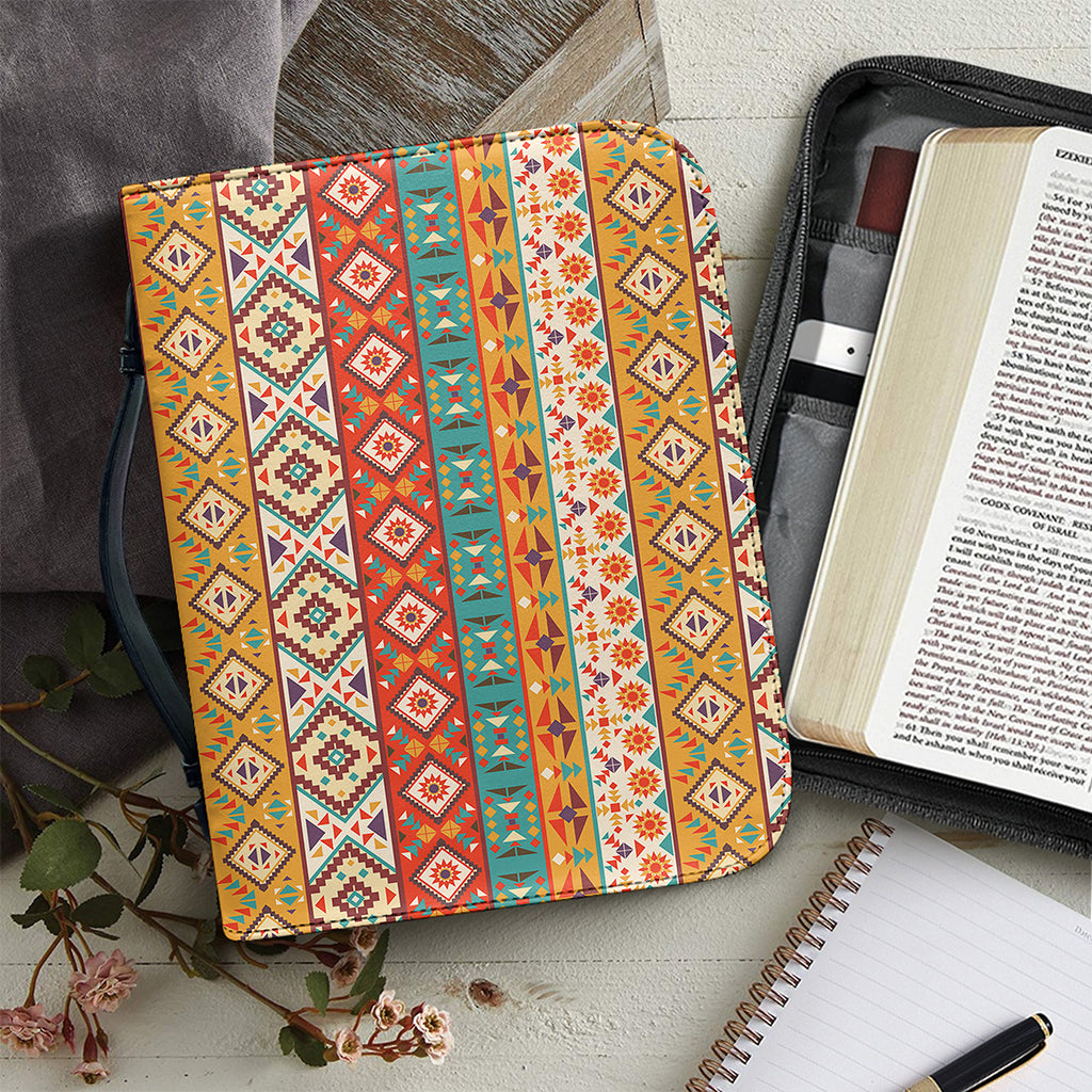 Navajo Native Pattern Print Leather Bible Cover