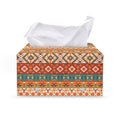 Navajo Native Pattern Print Leather Tissue Box Cover