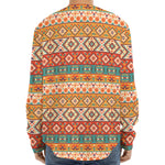Navajo Native Pattern Print Long Sleeve Baseball Jersey