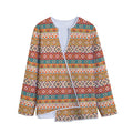 Navajo Native Pattern Print Long Sleeve Short Coat