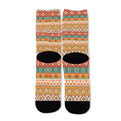 Navajo Native Pattern Print Long Socks