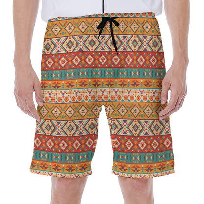 Navajo Native Pattern Print Men's Beach Shorts