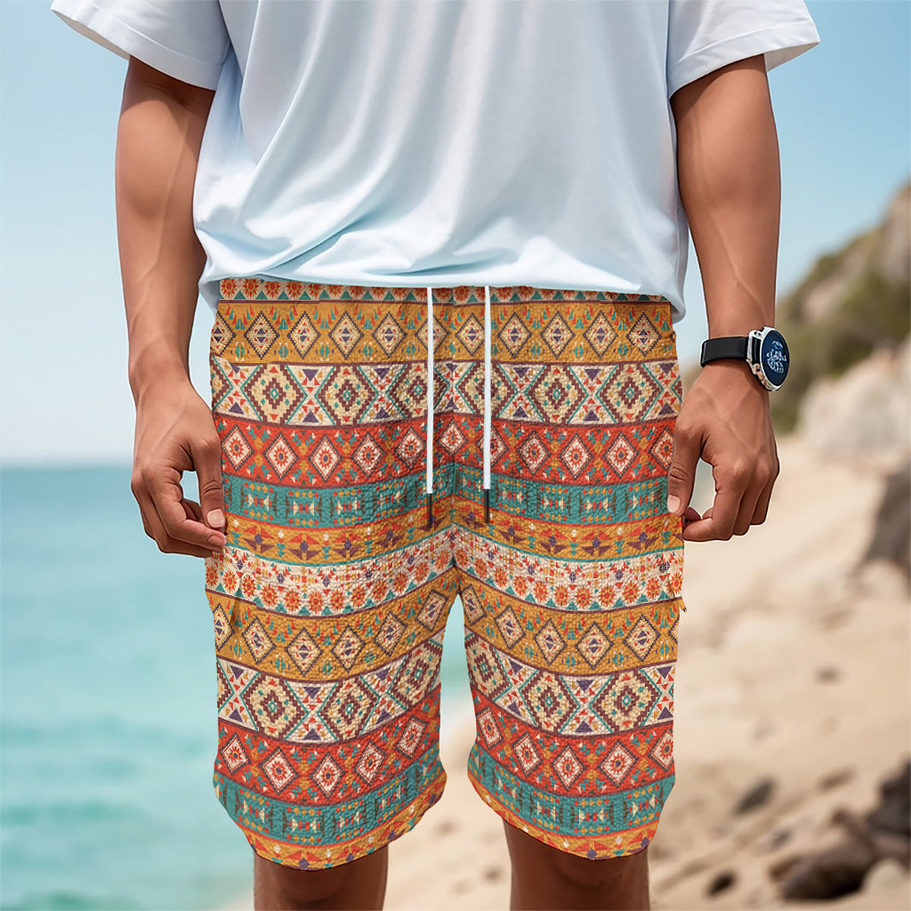 Navajo Native Pattern Print Men's Cargo Shorts