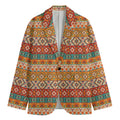 Navajo Native Pattern Print Men's Cotton Blazer