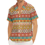 Navajo Native Pattern Print Men's Deep V-Neck Shirt