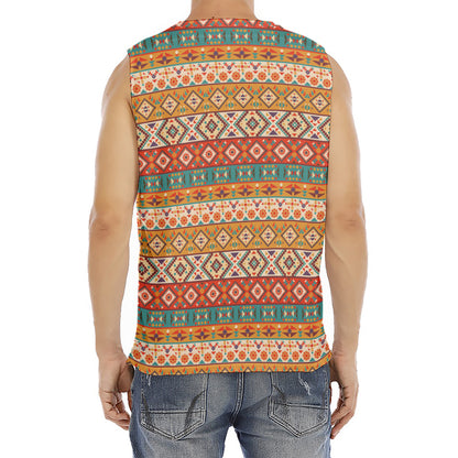 Navajo Native Pattern Print Men's Fitness Tank Top