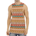 Navajo Native Pattern Print Men's Muscle Tank Top