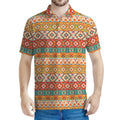 Navajo Native Pattern Print Men's Polo Shirt