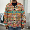 Navajo Native Pattern Print Men's Shirt Jacket