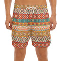 Navajo Native Pattern Print Men's Split Running Shorts