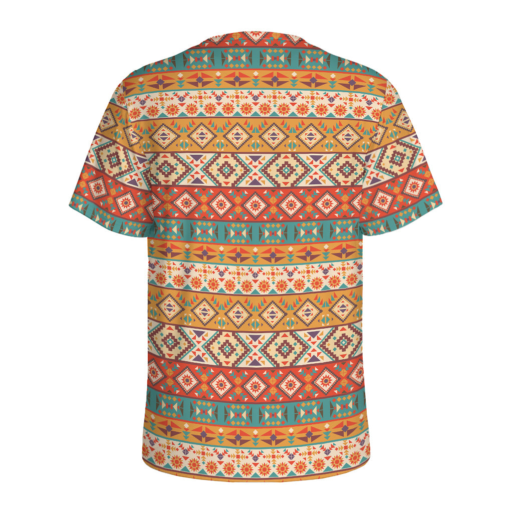 Navajo Native Pattern Print Men's Sports T-Shirt