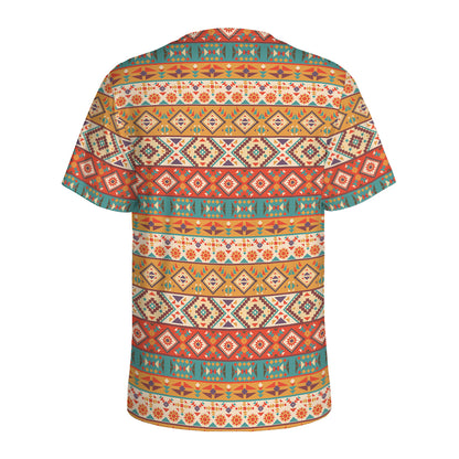 Navajo Native Pattern Print Men's Sports T-Shirt