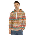 Navajo Native Pattern Print Men's Velvet Pullover Hoodie