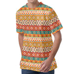 Navajo Native Pattern Print Men's Velvet T-Shirt