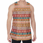 Navajo Native Pattern Print Men's Velvet Tank Top